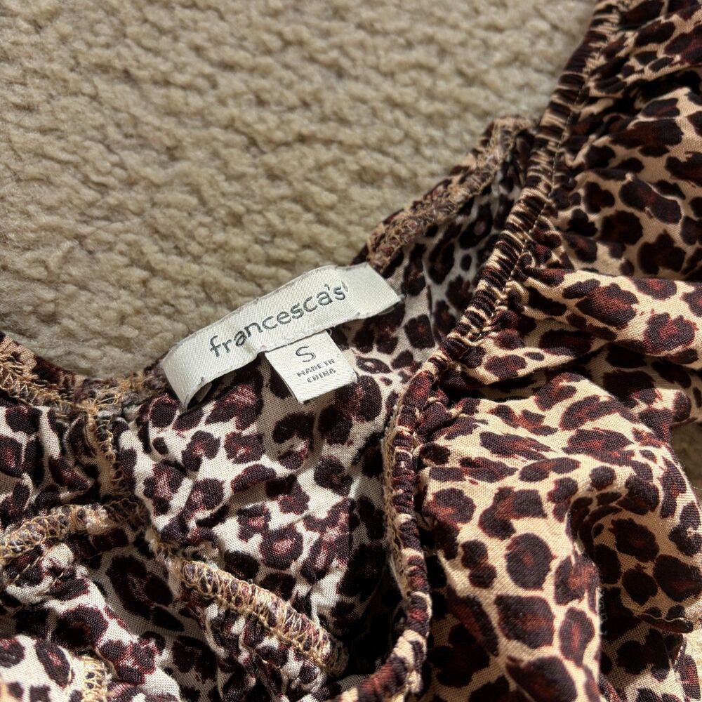 y2k leopard print off-shoulder top ruffle sleeve